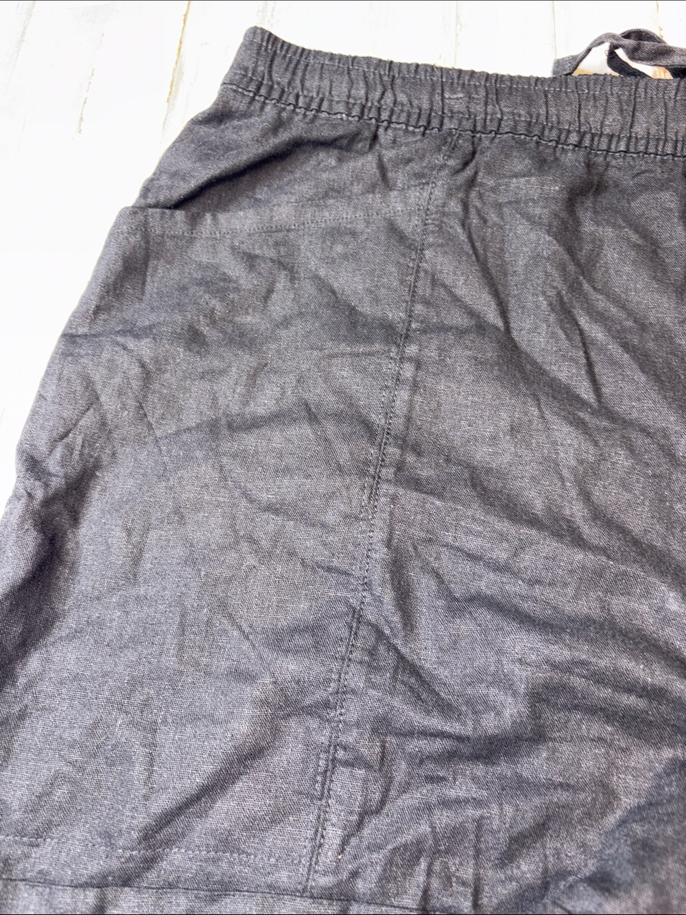 Old Navy Linen High-rise Black  Drawstring Shorts plus size 4X NWT! - Picture 8 of 13